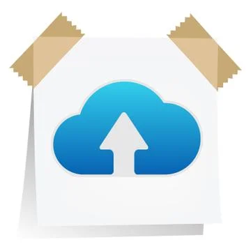 Reminder with cloud computing icon Stock Illustration