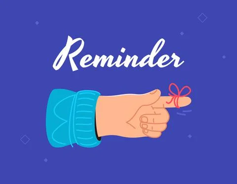 Reminder, do not forget an important task Illustrazione stock