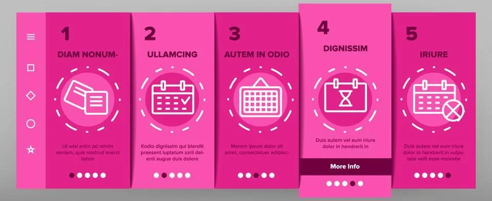 Reminder Elements Vector Onboarding Stock Illustration