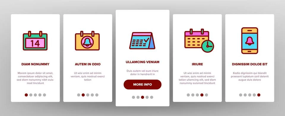 Reminder Elements Vector Onboarding イラスト素材