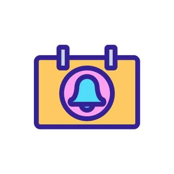 Reminder icon vector. Isolated contour symbol illustration 스톡 일러스트