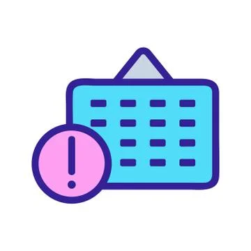 Reminder icon vector. Isolated contour symbol illustration 库存插图