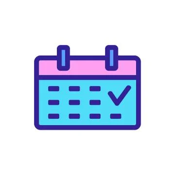 Reminder icon vector. Isolated contour symbol illustration Stock Illustration
