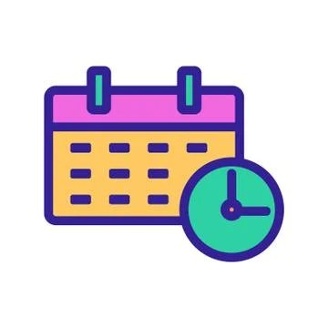 Reminder icon vector. Isolated contour symbol illustration Illustration