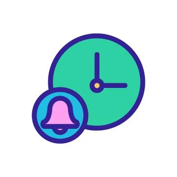 Reminder icon vector. Isolated contour symbol illustration 스톡 일러스트