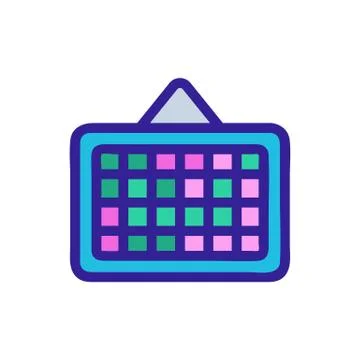 Reminder icon vector. Isolated contour symbol illustration Illustration