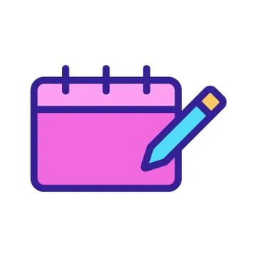 Reminder icon vector. Isolated contour symbol illustration 스톡 일러스트