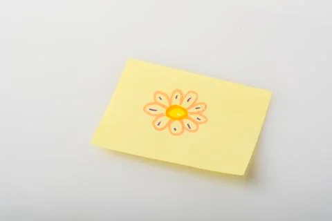 Reminder leaflet flower Stock-Fotos