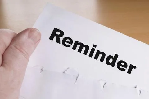 Reminder letter Stock Photos
