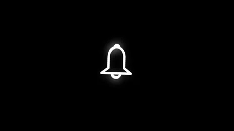 Reminder Line Icon Animation Loop Black Background Stock Footage 340190896