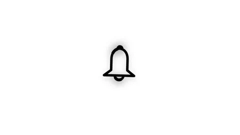 Reminder Line Icon Animation Loop White Background Stock Footage 340190958