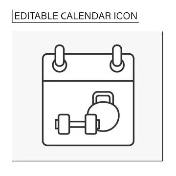 Reminder line icon Stock Illustration
