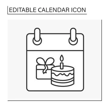 Reminder line icon Stock Illustration