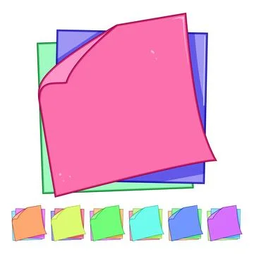 Reminder memo paper cartoon vector graphic Stockillustratie