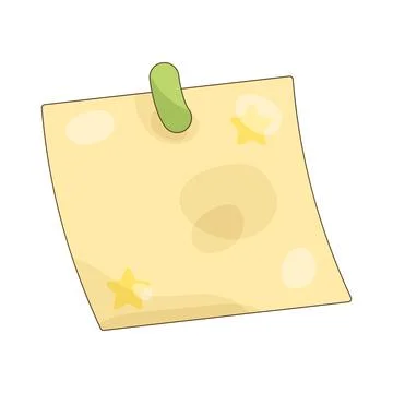 Reminder note with stars Stock Illustration