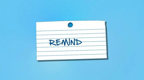 Reminder Note With Thumbtack, Alpha Included Stock Footage 24837730