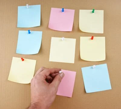 Reminder notes Foto stock