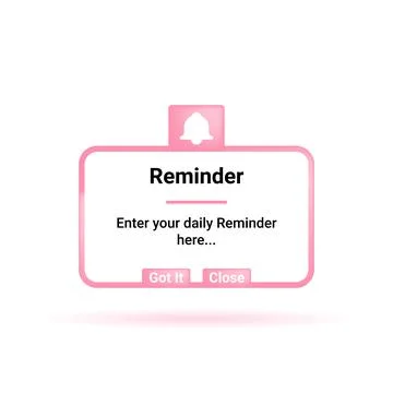 Reminder Notification Design Symbol For Digital Media Stock Illustration