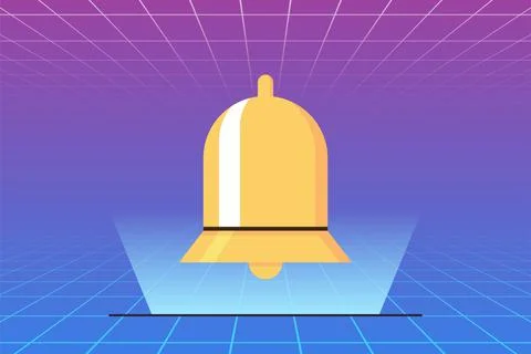 Reminder, notification page with floating elements futuristic concept. Illustration