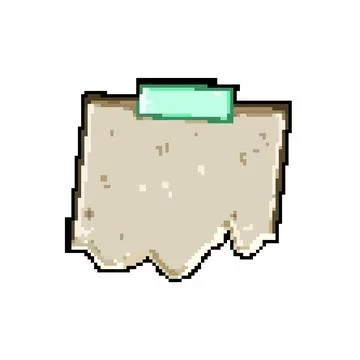 Reminder pinned torn paper notes pixel art vector illustration Stock Illustration