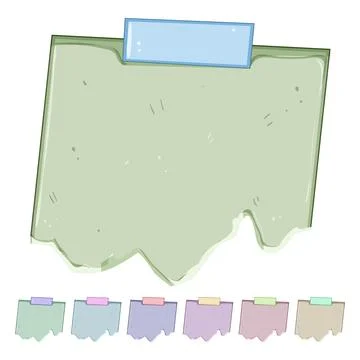 Reminder pinned torn paper notes cartoon vector graphic Stock Illustration