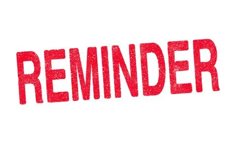 Reminder red ink stamp Stock Illustration
