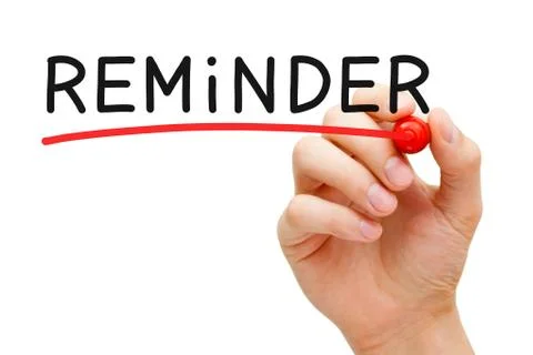 Reminder red marker 库存照片