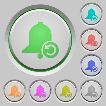Reminder restore push buttons Stock Illustration