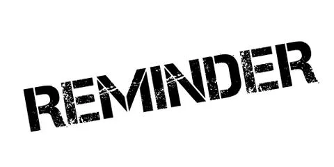Reminder rubber stamp Stock Illustration