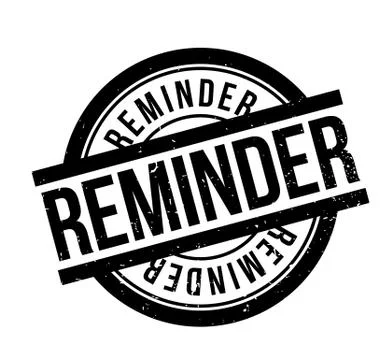 Reminder rubber stamp Stock Illustration
