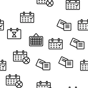 Reminder Seamless Pattern Vector Illustrazione stock