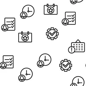 Reminder Seamless Pattern Vector Illustrazione stock