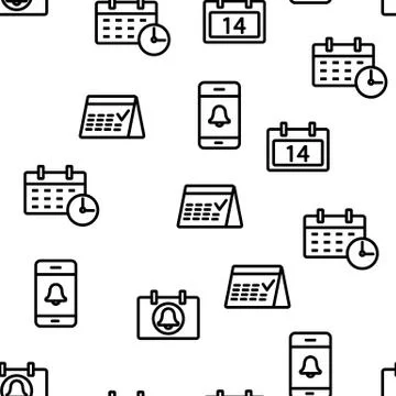 Reminder Seamless Pattern Vector 스톡 일러스트