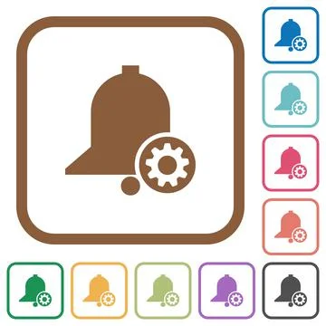 Reminder settings simple icons Illustrazione stock