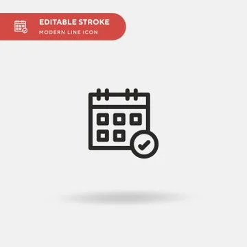 Reminder Simple vector icon. Illustration symbol design template for web mobi Stock Illustration