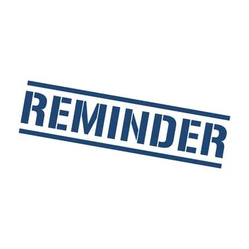 Reminder Stamp, Reminder Square Sign Stock Illustration