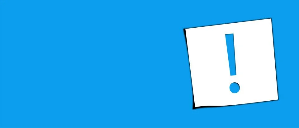 Reminder sticker with exclamation mark. Vector isolated illustration. Sticker Stock Illustration