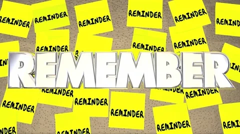 Reminder Sticky Notes Remember Important Meeting To Do List Stock Footage 61115734