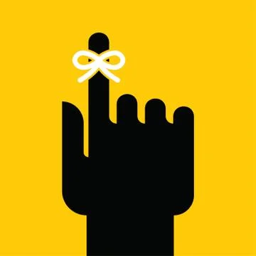 Reminder string poster Stock Illustration