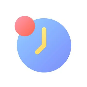 Reminder from time app pixel perfect flat gradient color ui icon Illustrazione stock