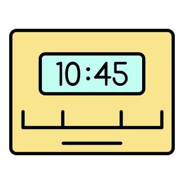 Reminder timer clock icon color outline vector Stockillustratie