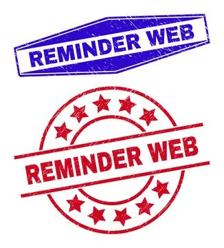 REMINDER WEB Corroded Watermarks in Circle and Hexagonal Forms Stock Illustration