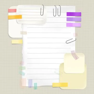 Reminders and sticky notes illustration Stock Illustration