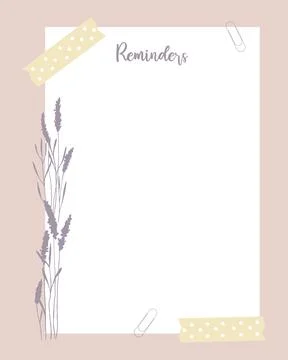 Reminders To do list Planner note-taking planner, collage witch lavender, for イラスト素材