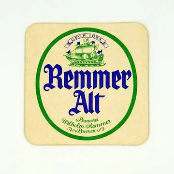 Remmer Alt beer coaster Stock Photos