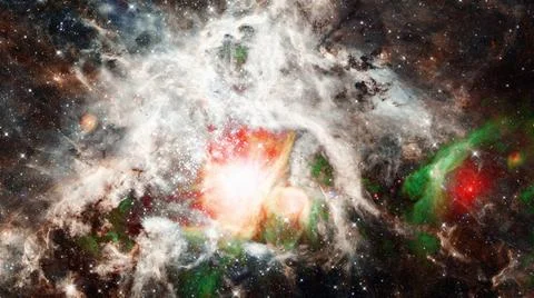 Remnant of the supernova explosion. Elements of this image furnished by NA... 스톡 사진