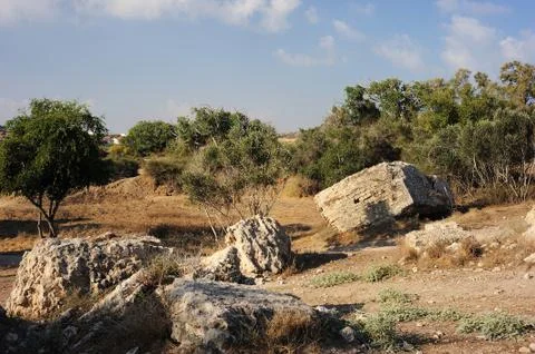 Remnants of the Crusader structures Stock Photos