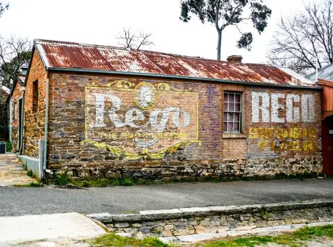 Remnants On Red Brick Foto stock