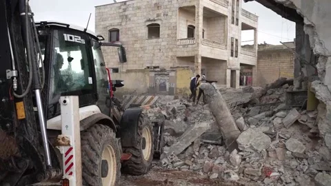 Remnants of war explosion kills seven in Syria, AL NAIRAB, SY - 20 Feb 2025 스톡 동영상 302470543