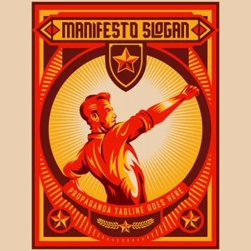 Remonstrance Propaganda Posters Stock Illustration